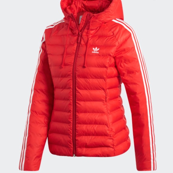 red adidas slim jacket